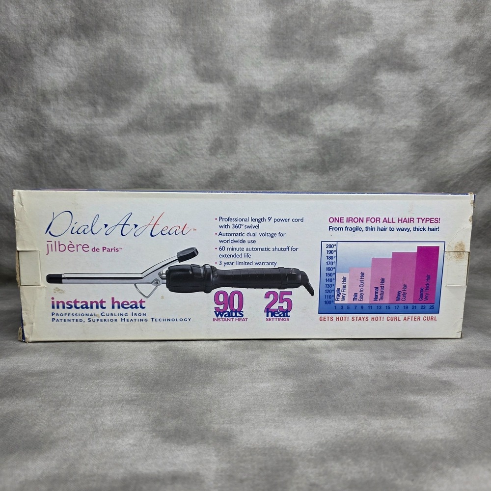 Jilbere de Paris Dial-A-Heat Instant Heat Curling Iron 1/2" Barrel Size, #JB50S - Picture 3 of 5